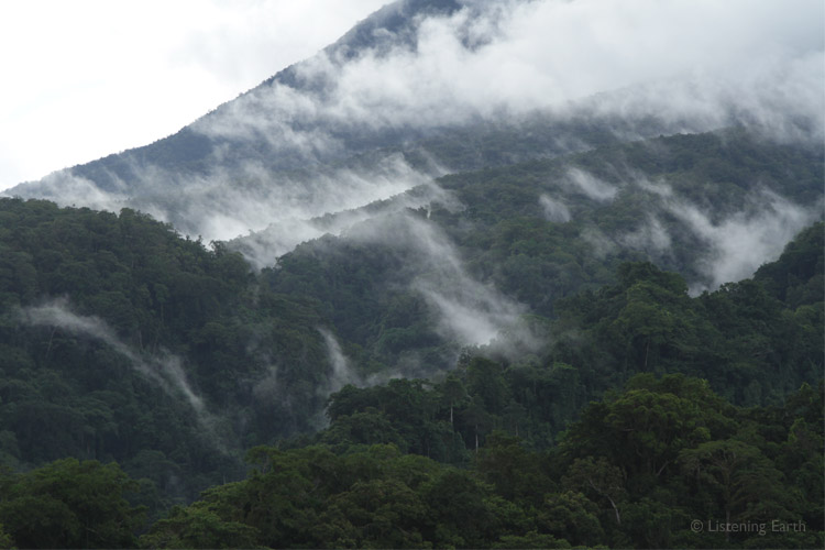 Kolombangara creates its own weather - clouds swirl and shroud the mountain