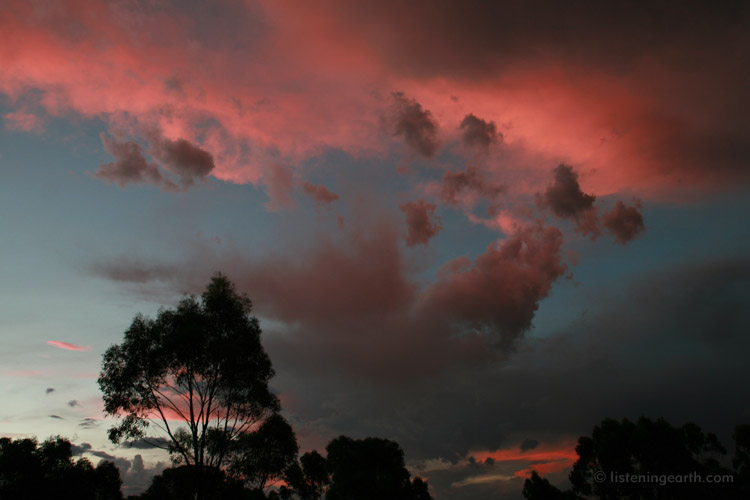 After the storms; sunset and remnant clouds