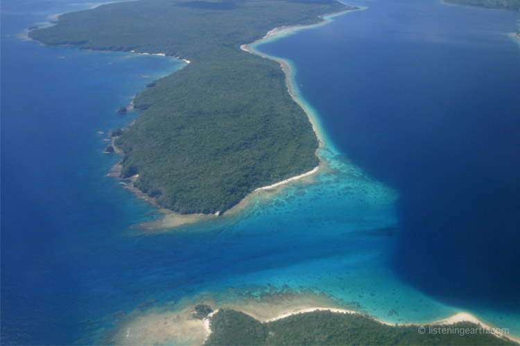 The reef-fringed and rainforested islands of the Vanuatu group in the western Pacific
